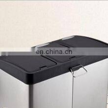 Large Capacity Recycle Trash Bins Recycling Garbage Bins Outdoor Household 3 Compartments Metal Recycling Bins thumbnail-5