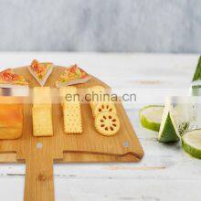 Premium Wood Pizza Peel Bamboo Pizza Serving Board With Pizza Cutter thumbnail-5