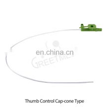 Cheap different sizes cone type thumb control fr5-fr24 sterile pvc medical suction catheter