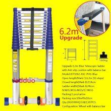 Single Blue Telescopic Ladder With Anti-slip Cushion thumbnail-4