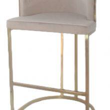 XC201 Gold Chair PU Hotel Chair Stainless Steel High Chair Modern Furniture thumbnail-3