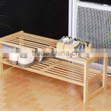 2 Tier Bamboo Shoes Rack thumbnail-1