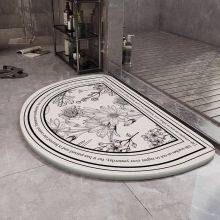 OEM ODM Floral Absorbent Diatomaceous Stone Bath Mat Manufacturer thumbnail-4