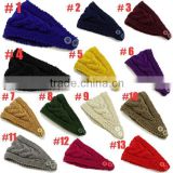 Wholesale 13 Solid Colors In Stock Twisted Fashion Ladies Decorative Knit Headband