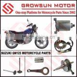Suz. GN125 Motorcycle Parts, Start Motor, Magneto Coil, Crankshaft