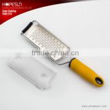 High grade flat stainless steel micro grater with plastic handle