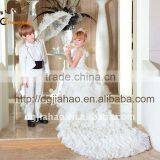 T/R white 5pcs cocktail boys wedding suit