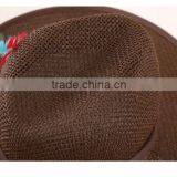 QXSH0046 New Straw Hat for Men Fashion Feather Sombrero Fedora thumbnail-3