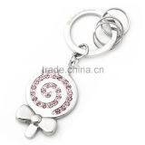 Shiny Rhineston Skull Custom Metal Keychain thumbnail-4