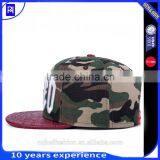 Custom 3D Embroidered Camo Snapback Cap/flat Brim 6 Panel Snapback Hats thumbnail-2