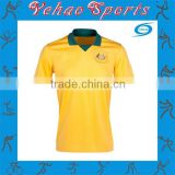 Plain Australia Soccer Jersey with favorable Price and Sublimation