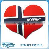 Heart Shape Norway Flag Pvc Fridge Magnet thumbnail-1