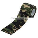 High Guality 5m*5cm Cohesive Woodland Camo Wrap Rifle/Gun Hunting Camouflage Stealth Tape