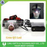 Cree Q5 Led Zoomable Head Light Flashlight
