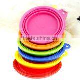 A-bomb New Food Grade Eco-friendly Food Grade Folding Colorful Silicone Pet Dog Bowl For Travel thumbnail-2