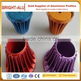 Colorful anodized aluminum alloy die casting parts for led housing