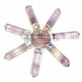 Wholesale Of Chakra Energy Generator :Amethyst 7 Point With 3mm Cabs Energy Generator Tool