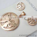Natural Shell Rose Gold Color Stainless Steel Jewelry Sets for Woman thumbnail-1