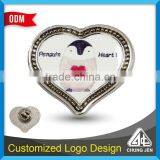 Custom Design Heart Shape Metal Pin Badges With Printed thumbnail-1