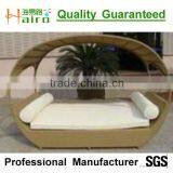 all weather PE rattan daybed with canopy