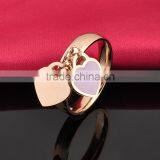 New Arrival Stainless Steel Enamel Heart Ring Woman thumbnail-3