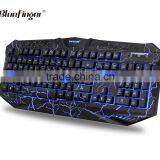 High Quality USB Wired Gamer Keyboard in Cool Crack Backlit thumbnail-4