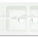 High Quality Hot Sale Black Acrylic Solid Surface Resin Stone Kitchen Sink,solid Surface Double Bowl Kitchen Sink thumbnail-1