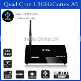 Hot Amlogic S805 Quad Core Android 4.4 tv Box T6 Support Bluetooth 4.0, 4K*2K, XBMC, 1G+8G Smart Android 4.4 T6 Payment Accept