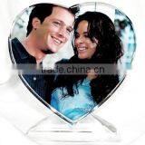 2016 New Welcoming Crystal Heart Shape Photo Frame With Crystal Base