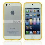Clear back cover for iPhone 5 case pc and tpu material, tpu case for iPhone 6 ultra slim and soft