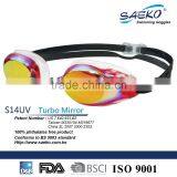 Racing Mirror -Humanize Mirrored Lens Swim Goggles Adjustable Nose Bridge Anti-Fog Swimming Goggles thumbnail-4
