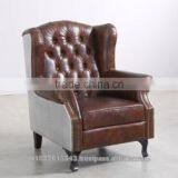 AVIATOR CHESTERFIELD SOFA 1 SEATER Professior Chair, Aviator Vintage Leather Chair thumbnail-1