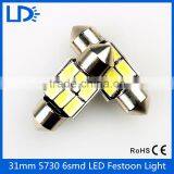 LED White Lights Car Tail Trunk Light License plate light Auto Festoon Dome Lamp Bulbs