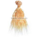 Ombre Color Kinky Curl Sythetic Hair Piece for Doll Wig thumbnail-3