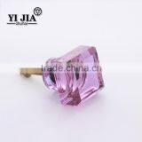 33 mm Pink Color Square Furniture Hardware Crystal Knob thumbnail-1