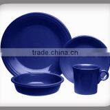 20pcs Round Blue Stoneware Dinnerware Sets