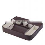 The Chinese Factory Wholesale Custom Office Storage Boxes, High-grade PU Leather Dark Brown Display Box