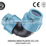 Plastic Irrigation Water Supply 90 Degree Elbow pp Compression Fittings