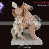 Marble Girl Riding A Horse Statue In Stock thumbnail-1