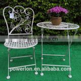 Antique White Foldable Outdoor Children Table Chair Set