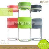 Wholesale OEM/ODM Borosilicate BPA Free Glass Bottle Silicone Sleeve thumbnail-6