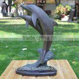 brass/bronze large animal dolphine statue for sale