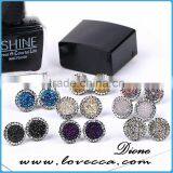 Simple Gold Earring Designs Natural Stone Druzy Earrings thumbnail-4