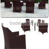 Rattan Dining Set With Refectory Table thumbnail-4