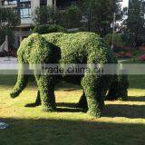 Fiberglass Elephant Sculpture With Artificial Grass thumbnail-1