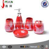 Colorful Pearl Glaze Bathroom Accessories Sets thumbnail-4