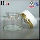 Cosmetics Best Sellers Factory Cost 50 ml Glass Jar Clear Round High Quality Glass Bottle Jar With White Plastic Lid Wholesale thumbnail-2