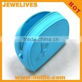 Sky Blue Bowknot Silicone Pouch Purse Wallet Glasses Cellphone Cosmetic Silicone Coin Bag Case thumbnail-1