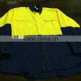 Manufacturer Custom Short Sleeves 100% Cotton Safety Work Shirts Hi Vis Shirts thumbnail-3