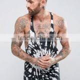 2017 High Quality New Design Summer Custom Black Gym Wear Comfortable 100% Polyester Fashion Men's Printing Sport Tank Tops thumbnail-1